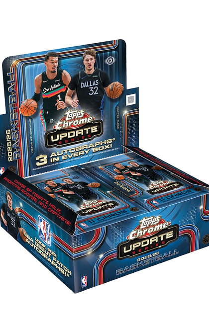 2025/26 Topps Chrome Updates Basketball Factory Sealed Hobby Jumbo Box