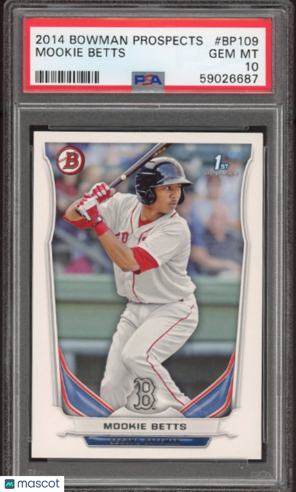2014 Bowman Prospects Mookie Betts #BP109 PSA 10