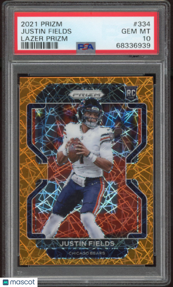 2021 Panini Prizm Justin Fields #334 Lazer PSA 10