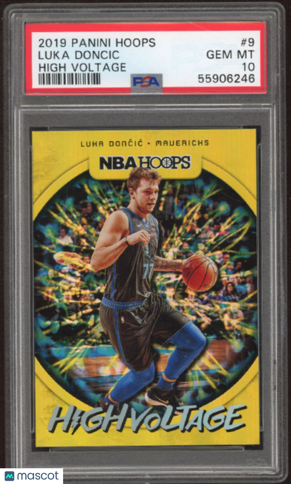 2019 Panini Hoops High Voltage Luka Doncic #9 PSA 10