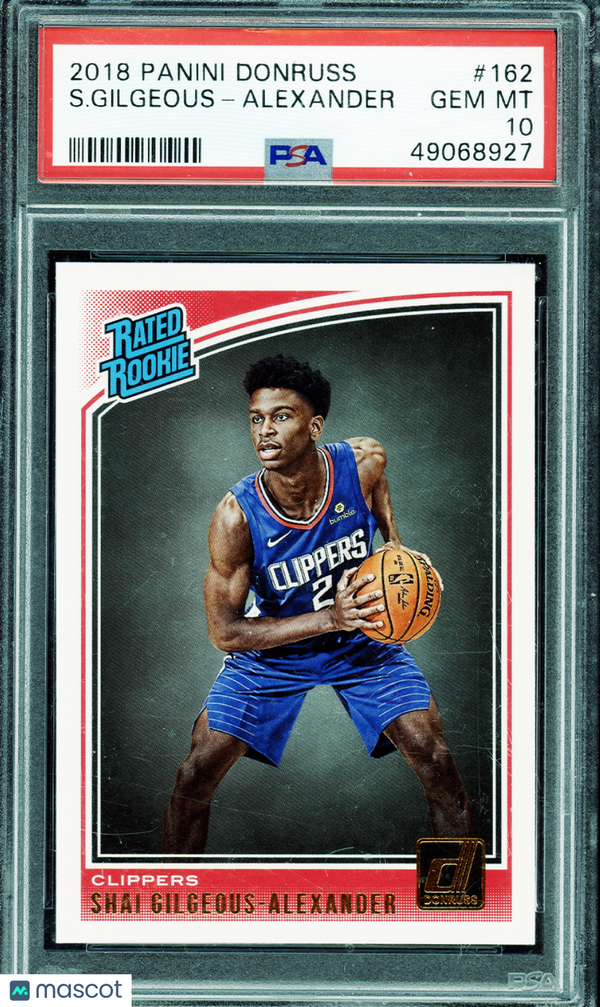 2018 Panini Donruss S. Gilgeous-Alexander #162 PSA 10
