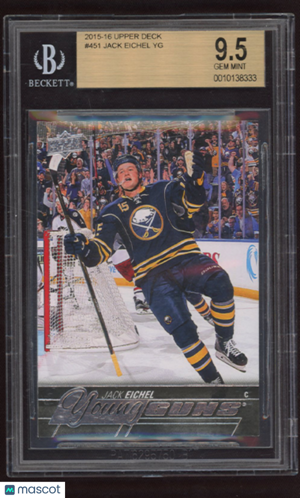 2015 Upper Deck Jack Eichel YG #451 BGS 9.5