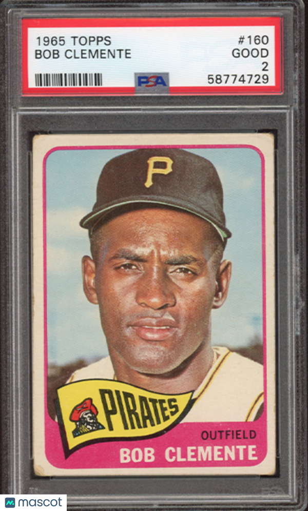 1965 Topps Bob Clemente #160 PSA 2