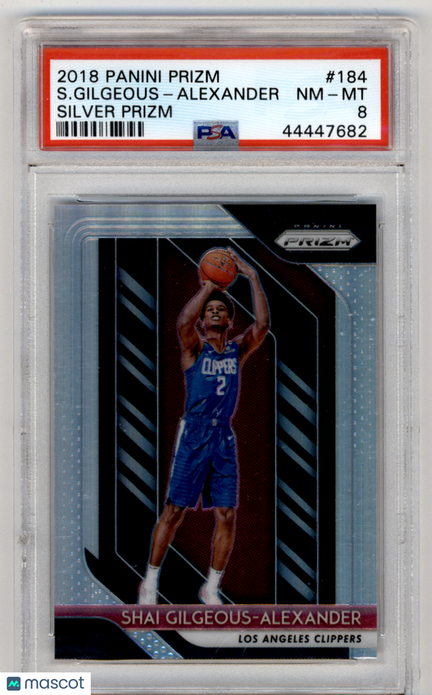 2018 Panini Prizm S. Gilgeous-Alexander #184 Silver PSA 8
