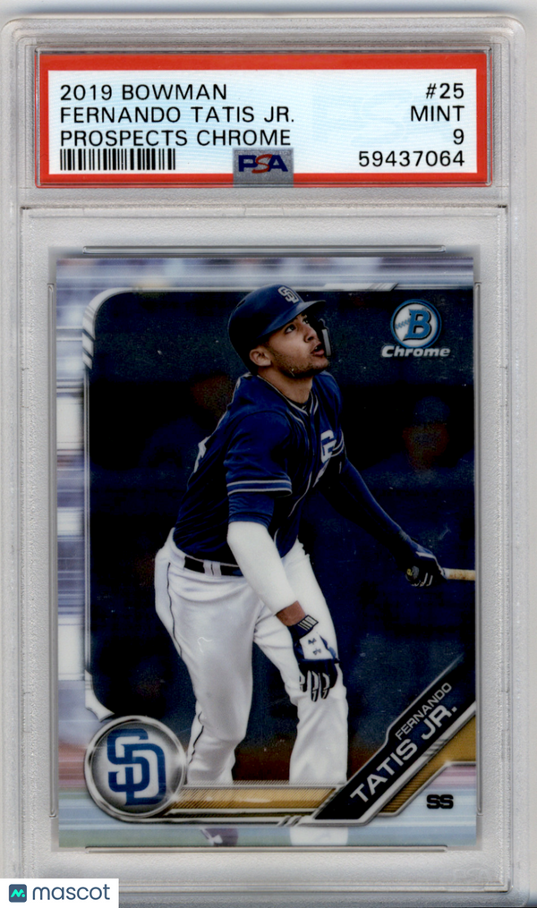 2019 Bowman Prospects Chrome Fernando Tatis JR. #25 PSA 9