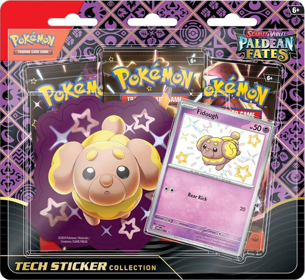 Pokemon Paldean Fates Tech Sticker Collection :3pack