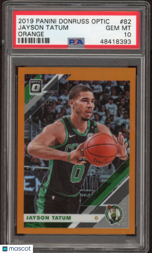 2019 Panini Donruss Optic Jayson Tatum #82 Orange PSA 10