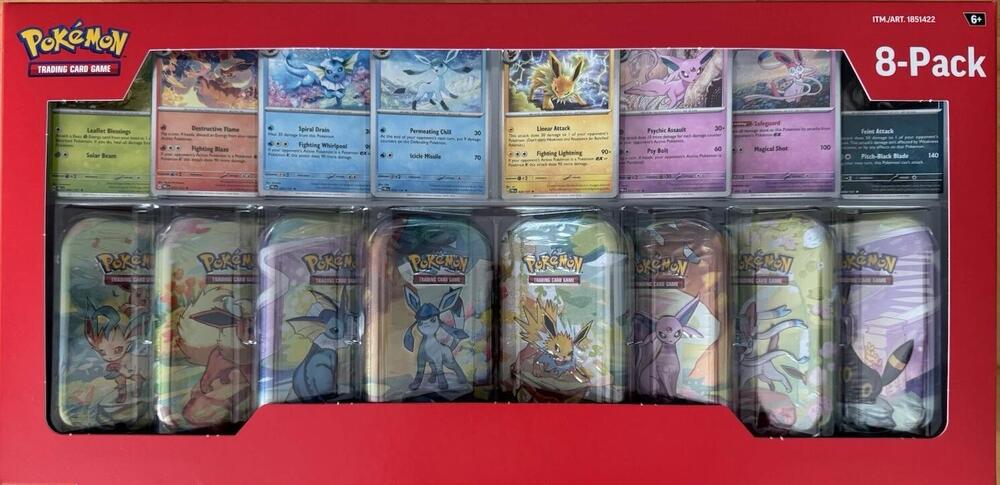 Pokemon Prismatic Evolutions 8-Pack Mini Tins