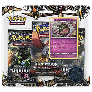 Pokemon Sun & Moon Forbidden Light Garbodor 3-Pack Blister Set - Factory Sealed