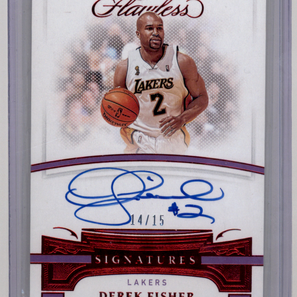 2021 Panini Flawless Signatures Derek Fisher #AUT-DFS /15