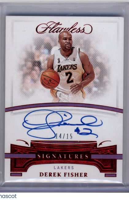 2021 Panini Flawless Signatures Derek Fisher #AUT-DFS /15