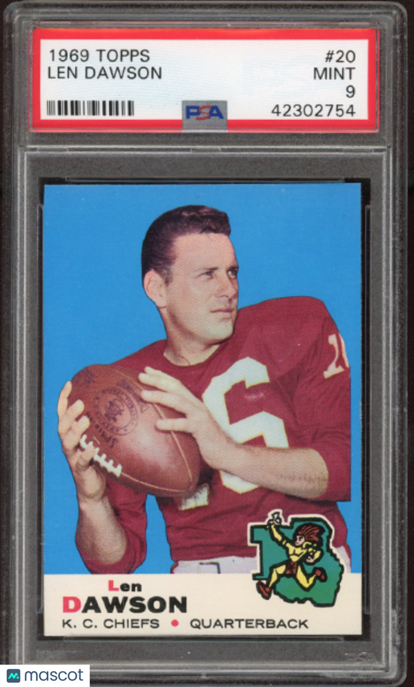 1969 Topps Len Dawson #20 PSA 9