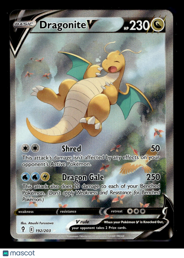 2021 Evolving Skies Dragonite V #192/203 Alternative Art