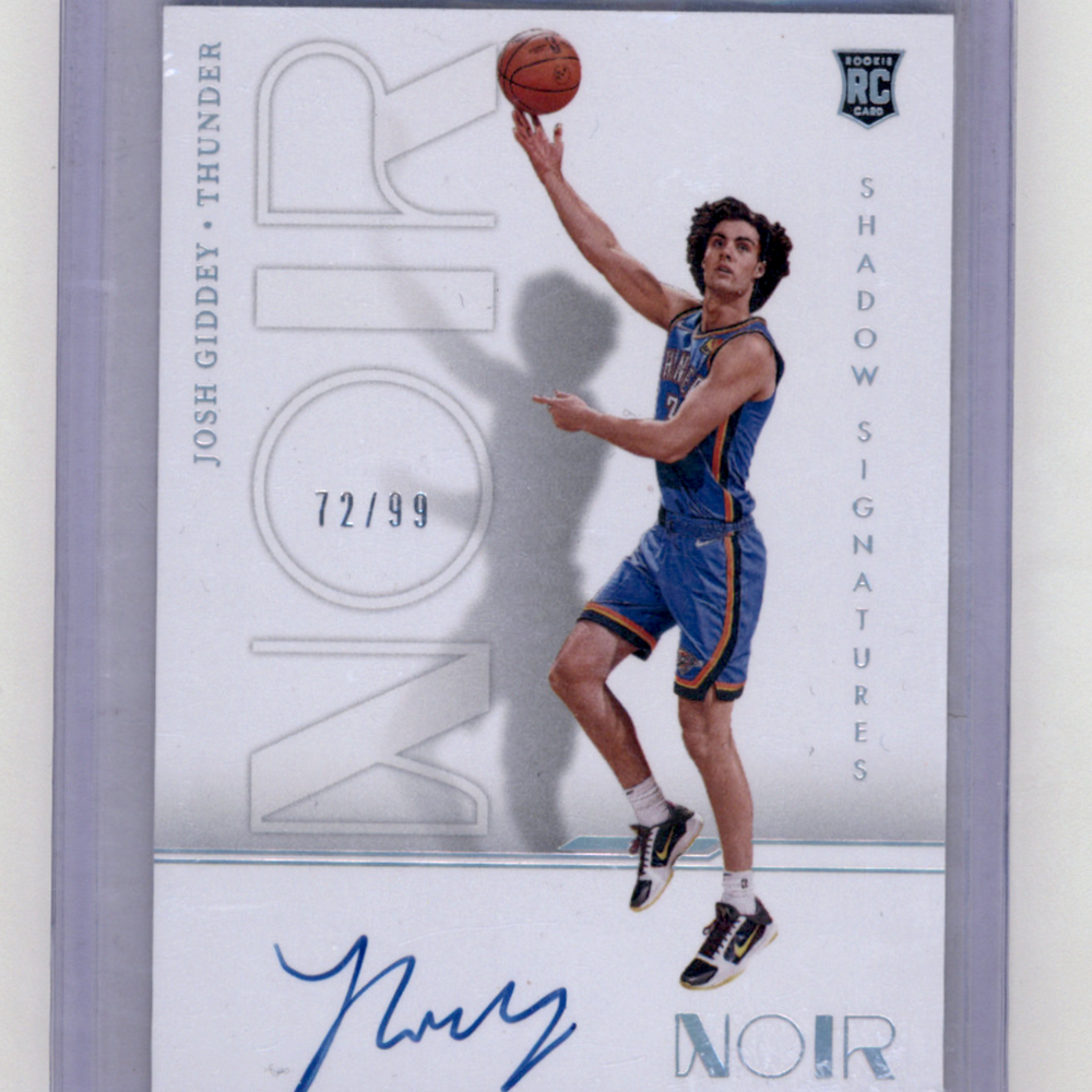 2022 Panini Noir Shadow Signatures Josh Giddey #SHA-JGI /99
