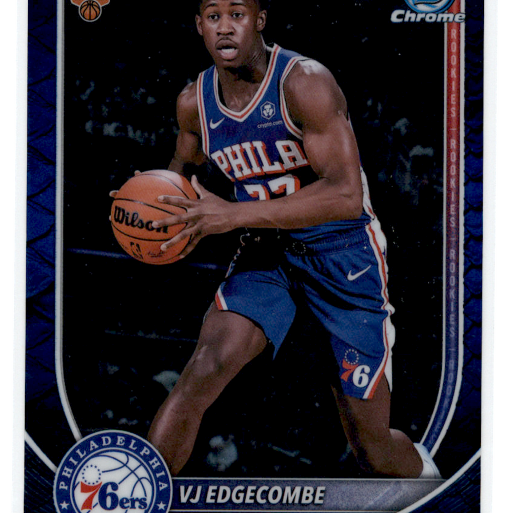 2025 Bowman Chrome VJ Edgecombe Blue Reptilian /150  Sixers