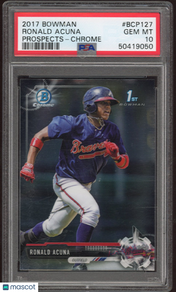 2017 Bowman Prospects Ronald Acuna #BCP127 Chrome PSA 10