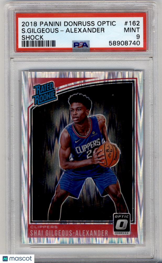 2018 Panini Donruss Optic S. Gilgeous-Alexander #162 Shock PSA 9