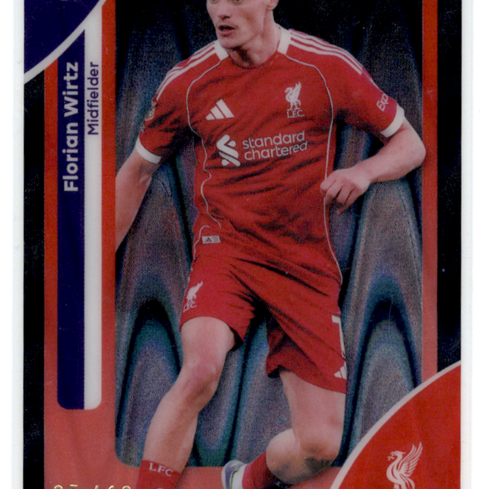 2026 Topps Chrome Premier League Florian Wirtz #119 Red Refractor