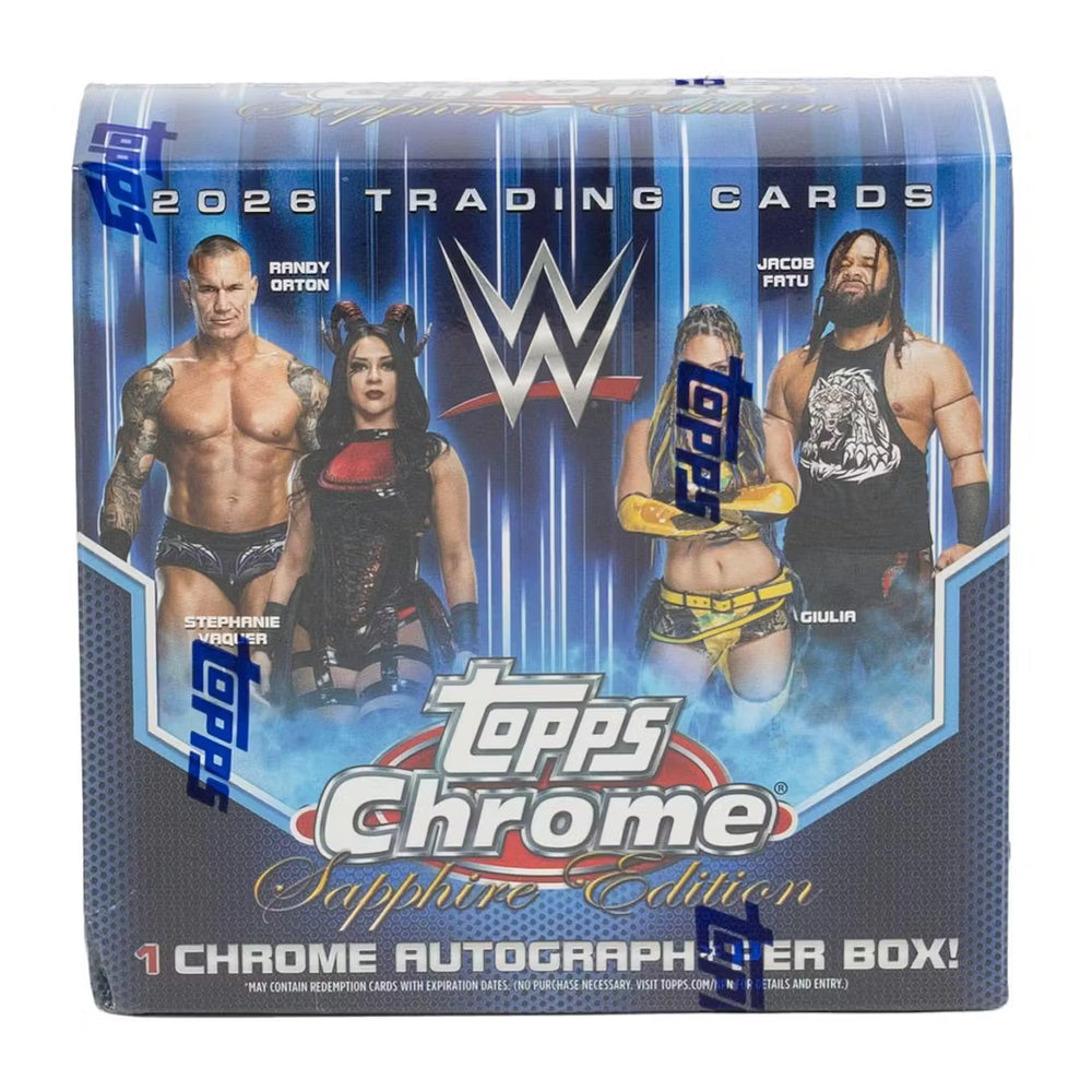 2026 Topps Chrome WWE Wrestling Sapphire Edition Box