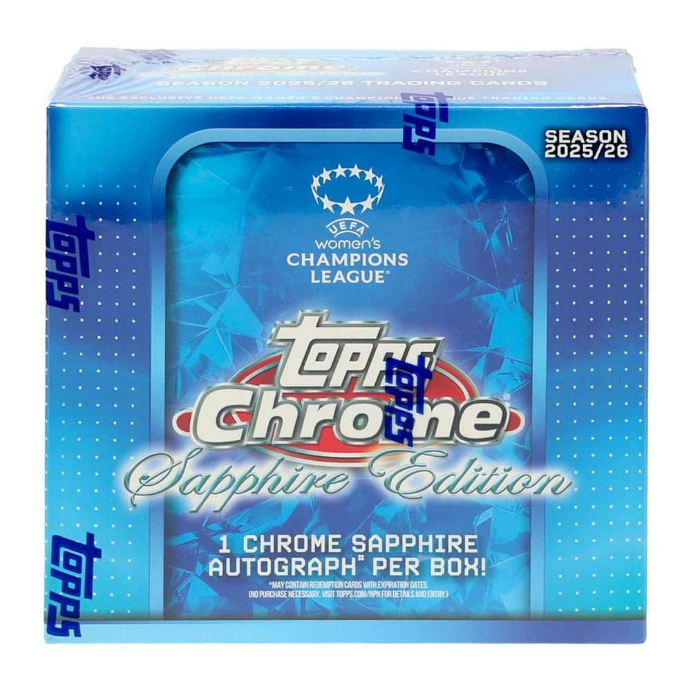 2025/26 Topps Chrome Women's UEFA Champions League Soccer Sapphire Edition Box