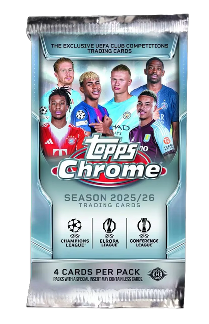 2025/26 Topps Chrome UEFA Club Competition Hobby Pack