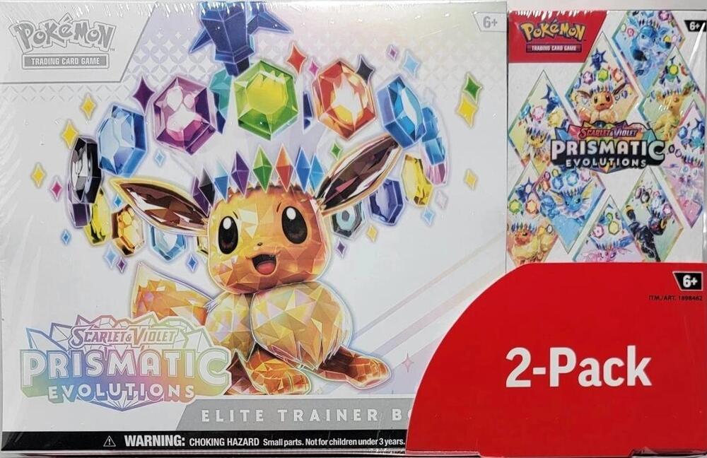 Pokemon Prismatic Evolutions 2-Pack Trainer Box and Booster Bundle (Costco)