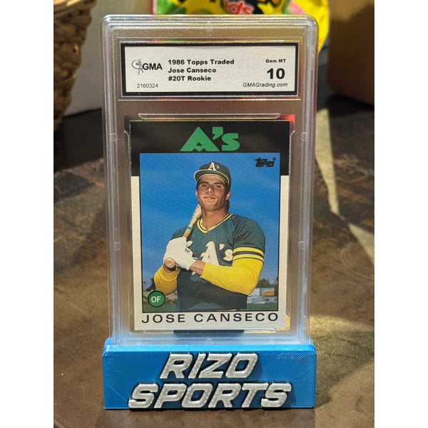 1986 Topps Traded Jose Canseco #20T Rookie GMA 10