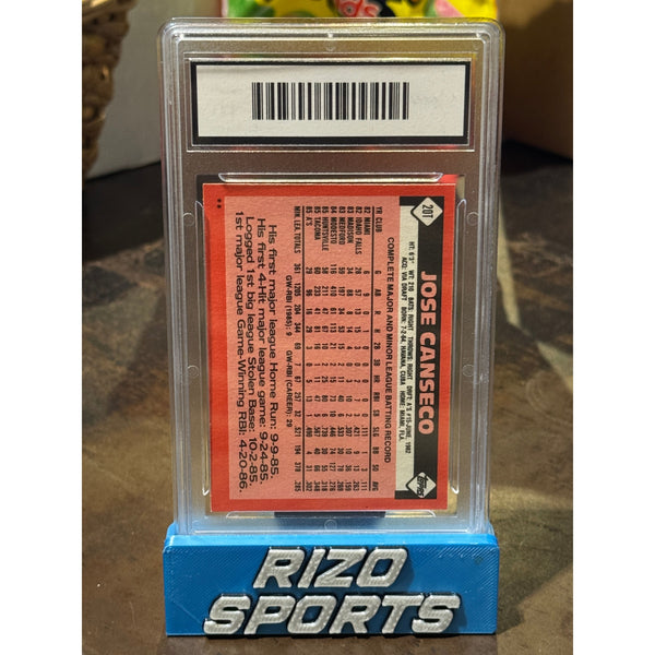 1986 Topps Traded Jose Canseco #20T Rookie GMA 10
