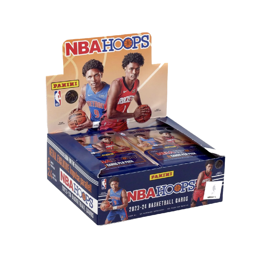 2023-24 Panini Basketball Hoops Retail Box (24 Packs Per Box, 8 Cards Per Pack)