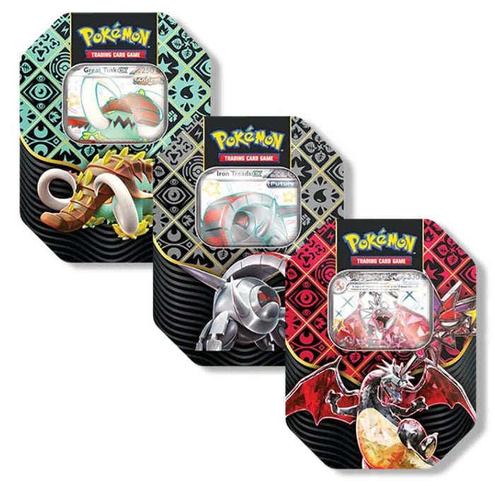 Pokemon Paldean Fates Shiny Pokemon ex in the Spotlight Tin