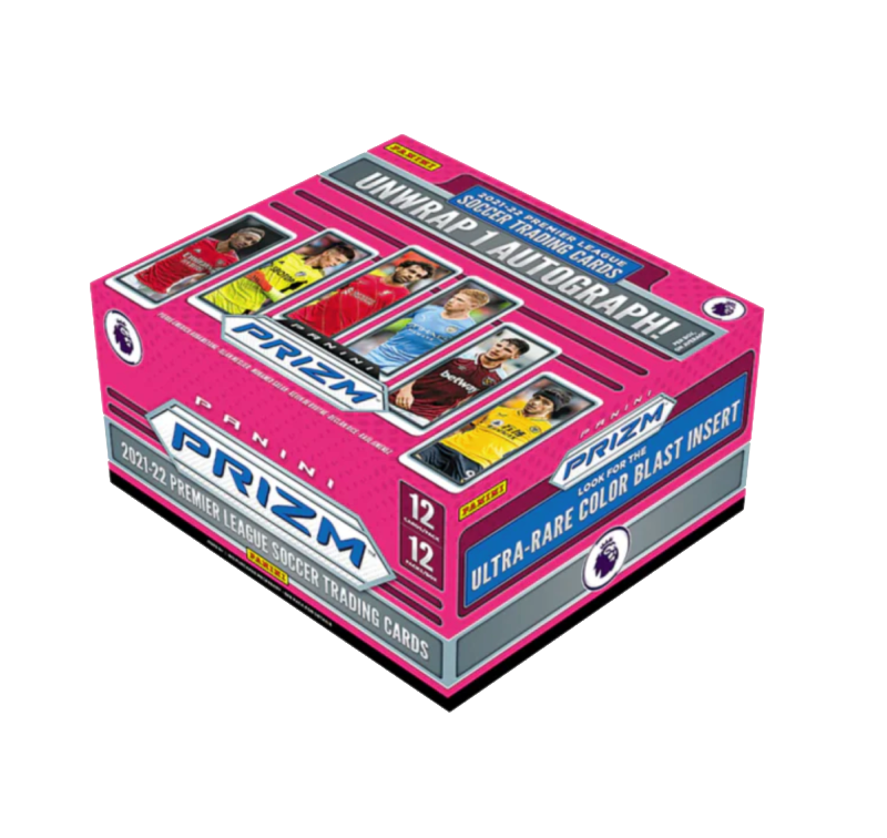 2021-22 Panini Prizm EPL Soccer Hobby Box (12 Packs Per Box, 12 Cards Per Pack)