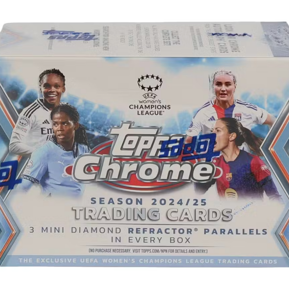 2024/25 Topps Chrome UEFA Women's Champions League Soccer 7-Pack Blaster Box
