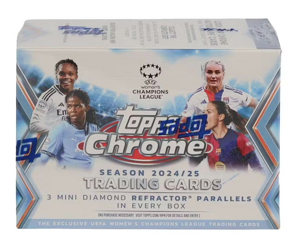 2024/25 Topps Chrome UEFA Women's Champions League Soccer 7-Pack Blaster Box