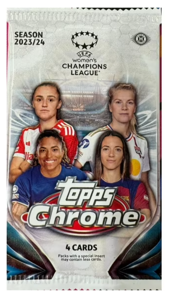 2023 - 24 Topps Chrome UEFA Women's Champions League Soccer Hobby Pack