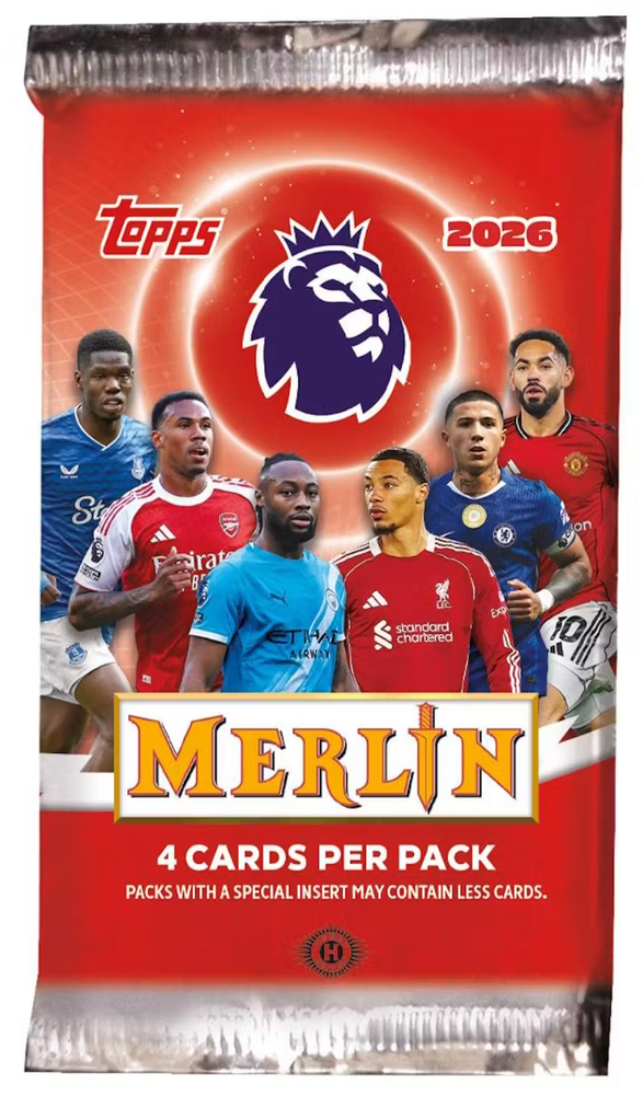 2025/26 Topps Merlin Premier League EPL Soccer Hobby Pack