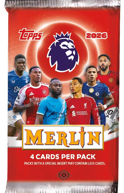 2025/26 Topps Merlin Premier League EPL Soccer Hobby Pack