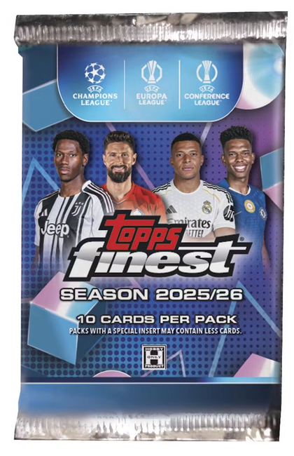 2025/26 Topps UEFA Club Competitions Finest Soccer Hobby Pack