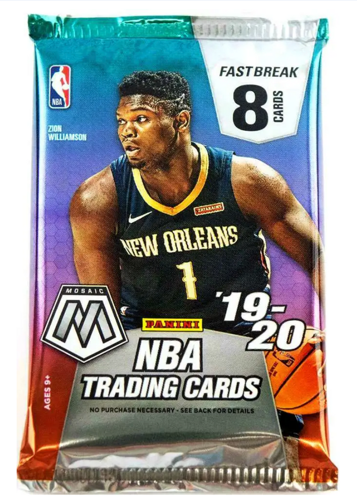 2019-20 Panini Mosaic NBA Fastbreak Hobby Pack