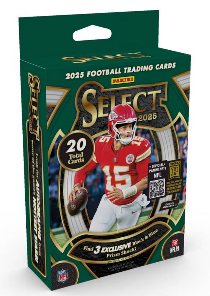 2025 Panini Select Football Hanger Box Black And Blue Prizm Shock