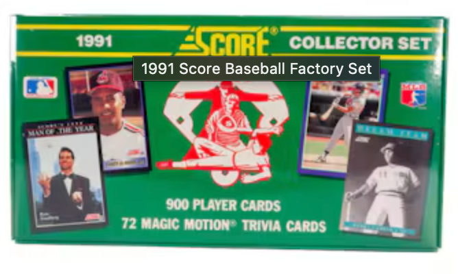 1991 Score Baseball Collector Set (Sealed)
