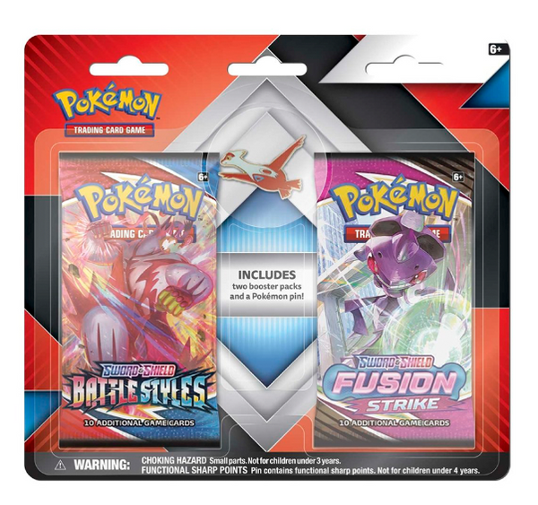 Pokemon 2 Booster Packs & Collector's Pin