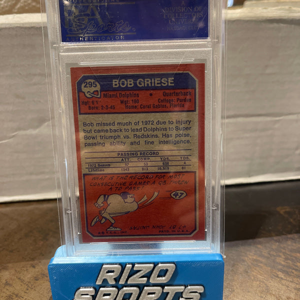 1973 Topps Bob Griese #295 PSA 10