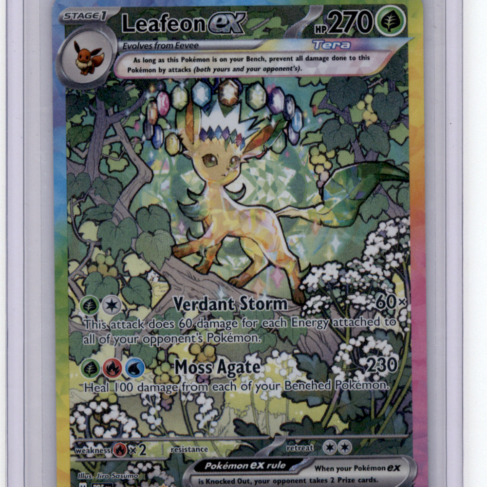 2025 Prismatic Evolutions Leafeon EX #144/131 SAR NM