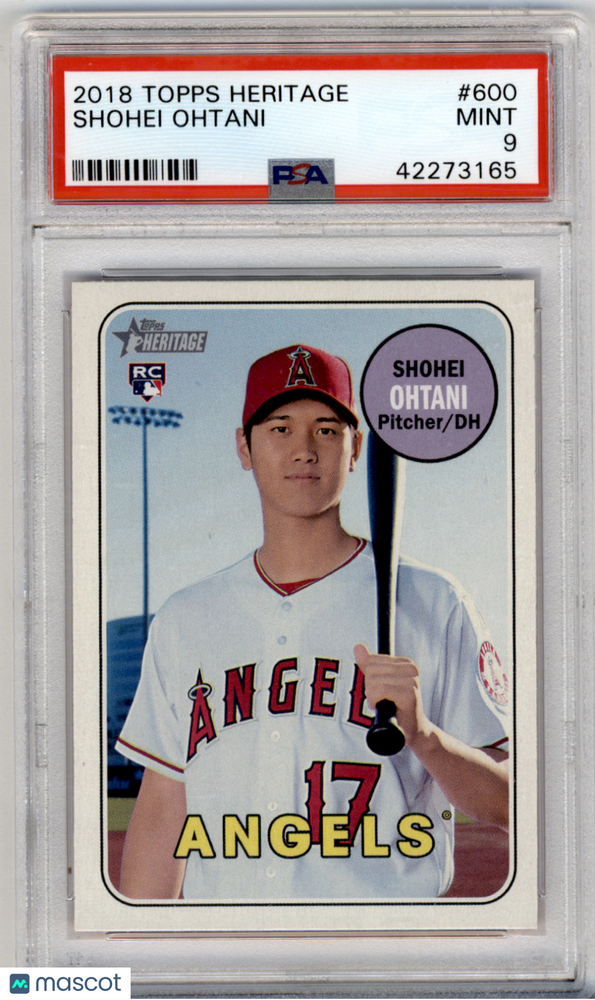 2018 Topps Heritage Shohei Ohtani #600 PSA 9