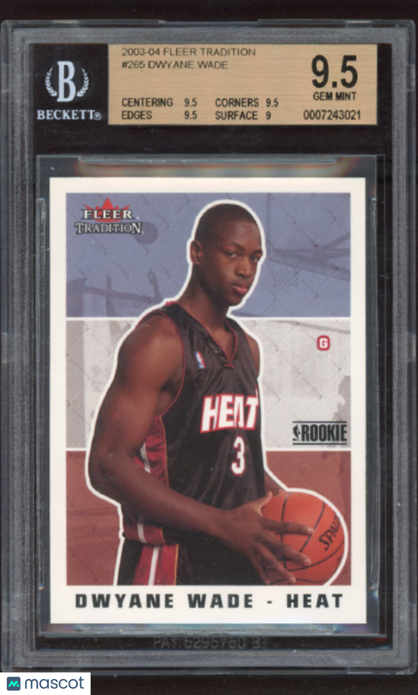 2003 Fleer Tradition Dwyane Wade #265 BGS 9.5