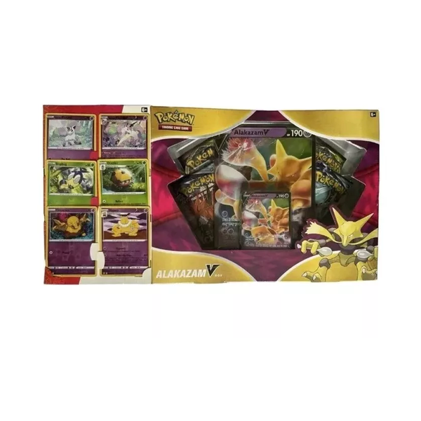 POKEMON Trading Card Game ALAKAZAM V Box with 6 Bonus Cards