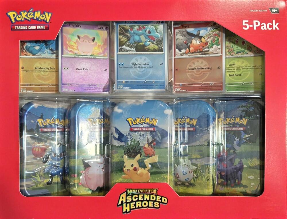 Ascended Heroes Mini Tins 5-Pack - (Costco Bundle)