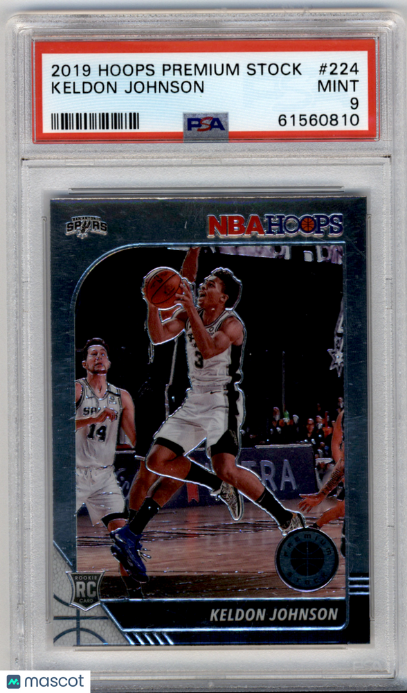 2019 Panini Hoops Premium Stock Keldon Johnson #224 PSA 9