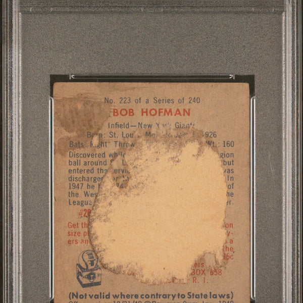1949 Bowman Bob Hofman #223 PSA 1