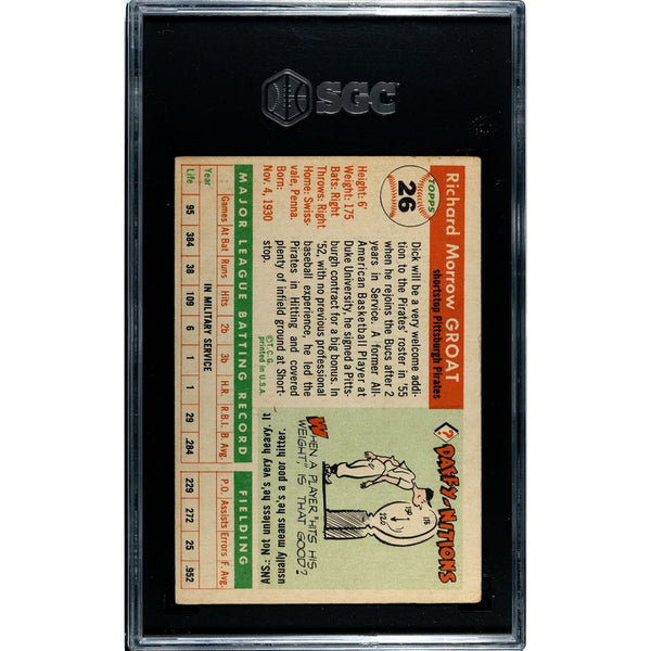 1955 Topps Dick Groat #26 SGC 3